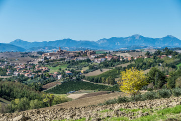 Aerial view of Corinaldo