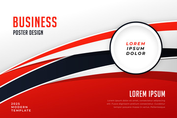 stylish red business presentation brochure template design