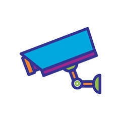 surveillance camera icon vector template