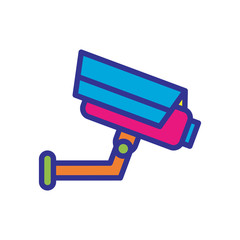 surveillance camera icon vector template