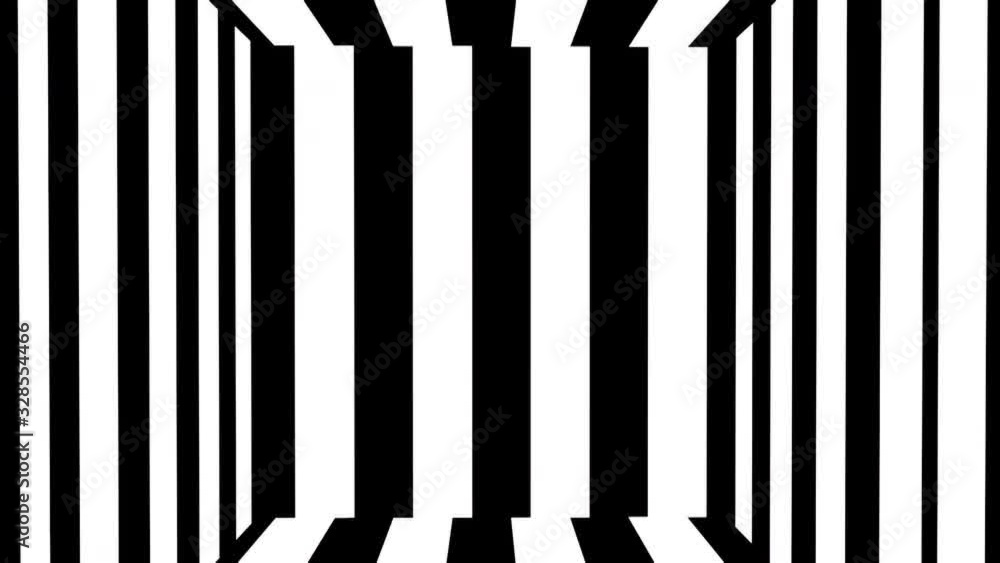 Poster black and white stripes. computer generated abstract background, 3d rendering backdrop