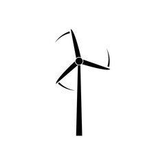 Wind turbine icon on white background