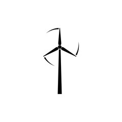 Wind turbine icon on white background