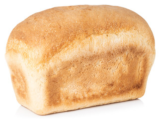 Loaf of bread isolated on white background. With Clipping Path
