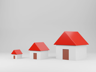 3d render house real estate concept