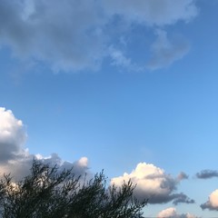 blue sky and clouds