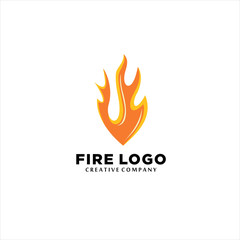 Logo icon fire flame element, template creative logo symbol business
