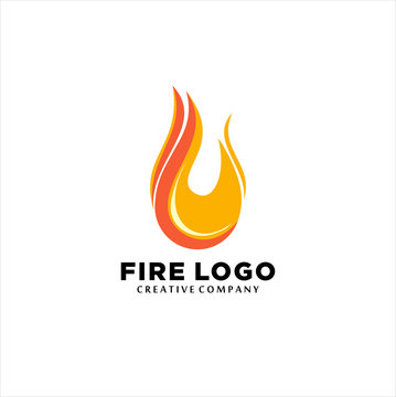 Vector Illustration Logo icon fire flame element, template creative logo symbol business