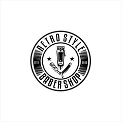 Barbershop vintage Logo design vector,  logo design inspiration