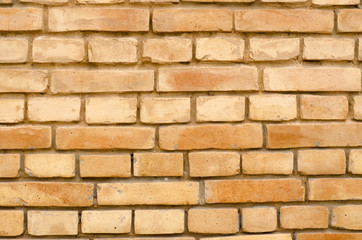 Wall of an old orange brick. Background with space for your text.