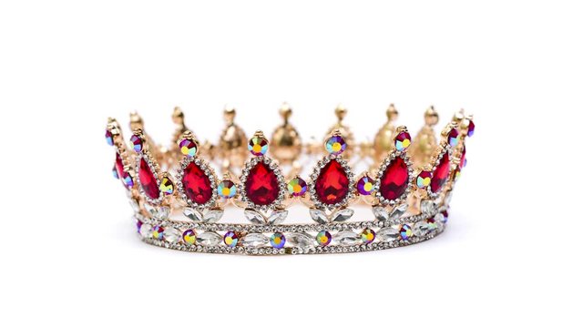 Gold crown with red jewel