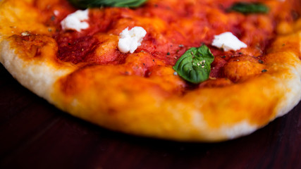italian bruschetta with tomato and basil