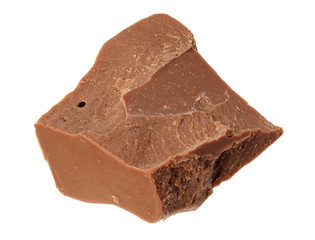 cracked milk chocolate candies sweets isolated on white background