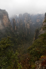 "Góry Awatarowe" w Chinach - Trekking w deszczu © Miroslaw