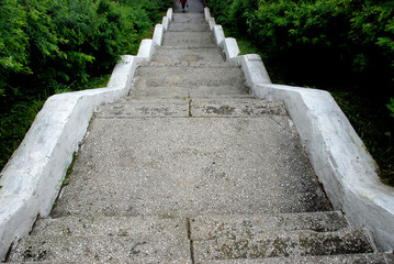 Old steps in the rest house.