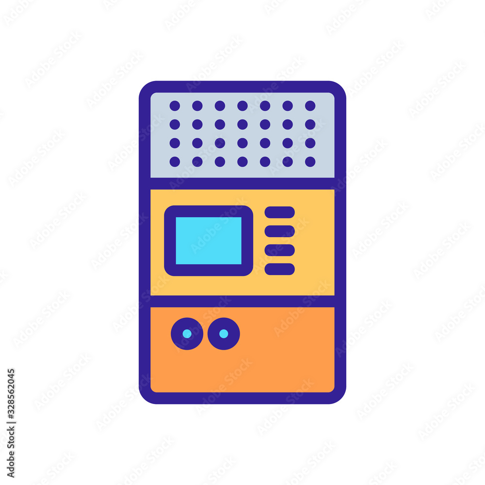 Poster retro computer icon vector. thin line sign. isolated contour symbol illustration