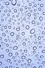 water droplets on glass
