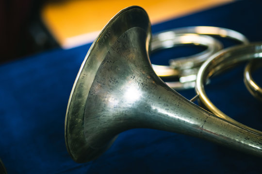 Early Music Historical Instrument - Details Of A Natural Horn