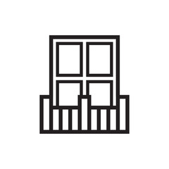 window vector icon in trendy flat design