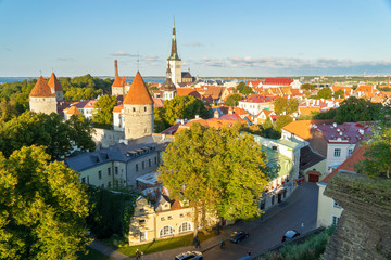 Obraz premium The Attractions of the Beautiful Medieval Town of Tallinn