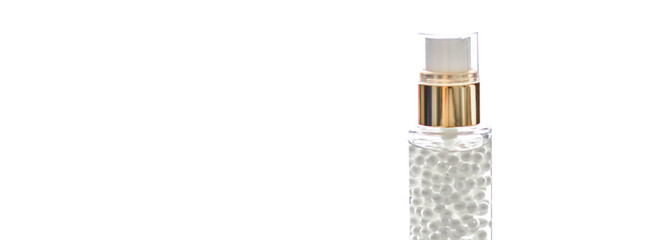 Serum gel or make-up primer in bottle, luxury skincare cosmetics and organic anti-aging product for...