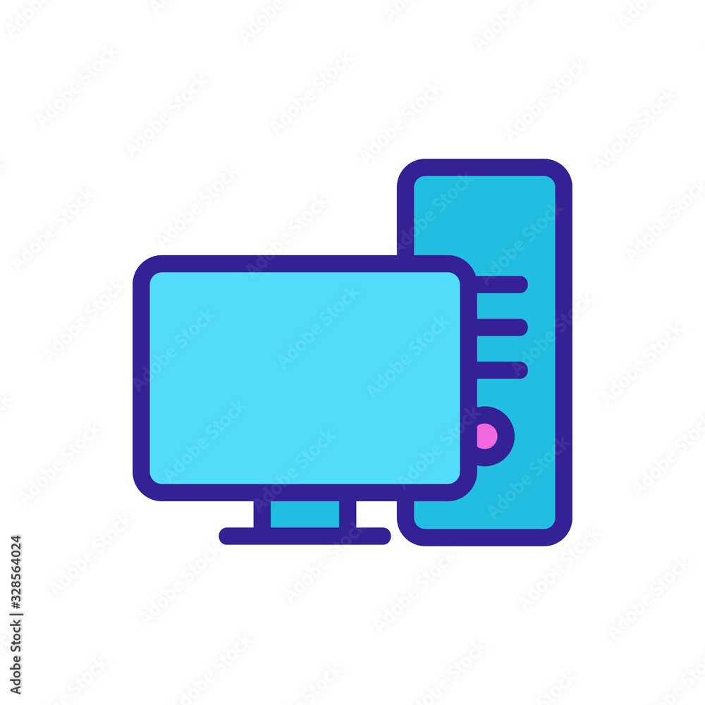 Poster modern computer icon vector. thin line sign. isolated contour symbol illustration