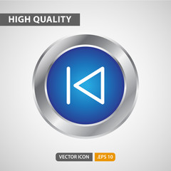 previous icon for your web site design, logo, app, UI. Vector graphics illustration and editable stroke. EPS 10.