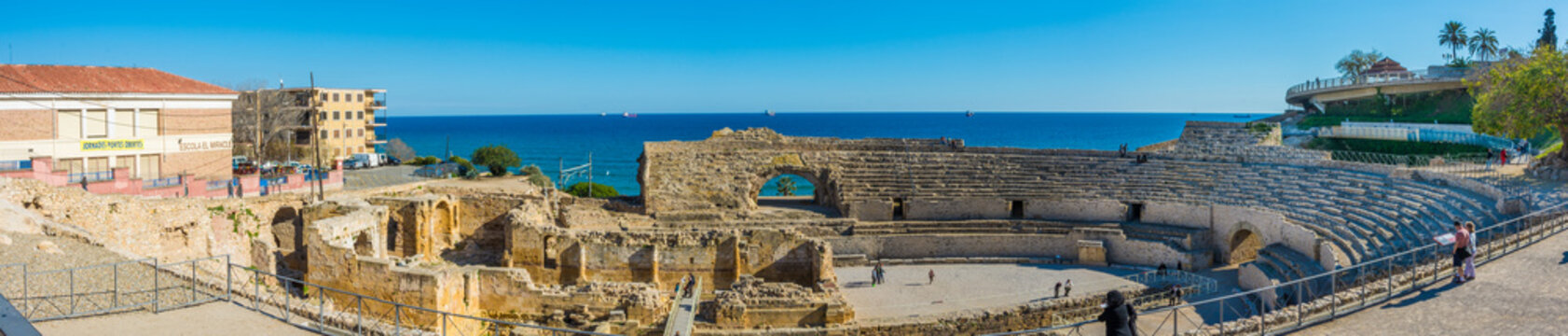 Roman amphitheater in Tarragona, Catalonia, Spain.