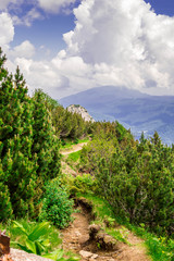 mountain landscape with blue sky