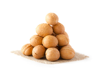 walnut slide on a white background