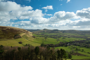 Edale Valley in the snow, Peak District, Derbyshire