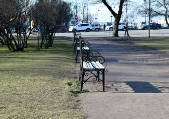 empty bench in the park