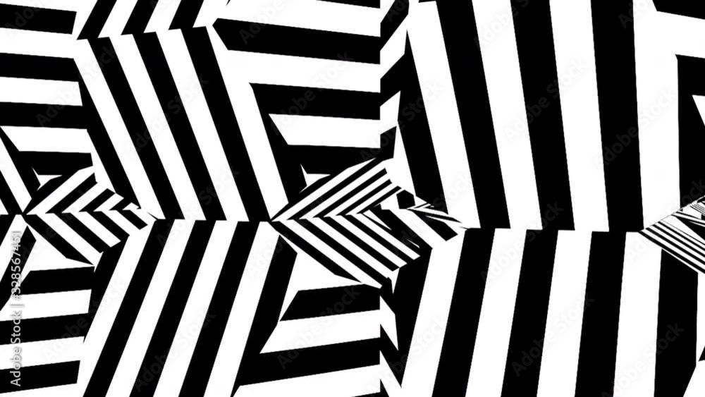 Poster black and white stripes. computer generated abstract background, 3d rendering backdrop