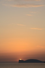 Fototapeta na wymiar sunset at capo caccia, alghero, sardinia, italy