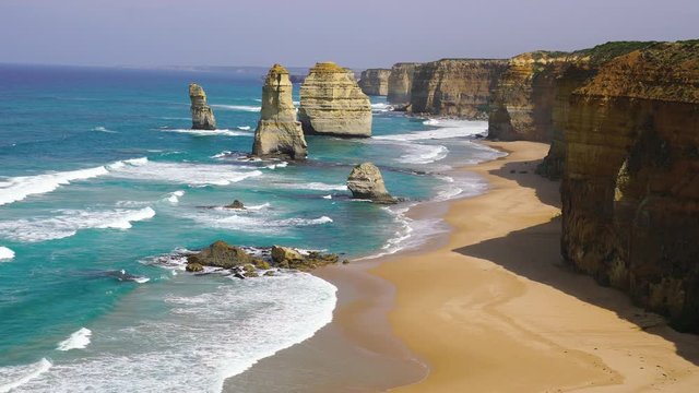 Beautiful landscape scenic of the Twelve Apostles, Great Ocean Road, Victoria in Australia