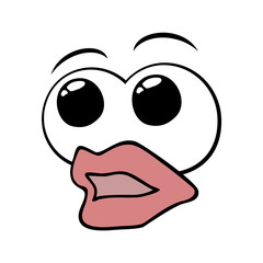 Design of cartoon eyes looking