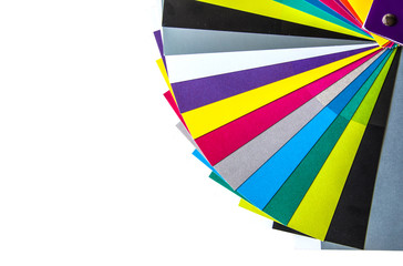 Rainbow color palette isolated on white