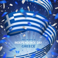 Happy Greece independence day card