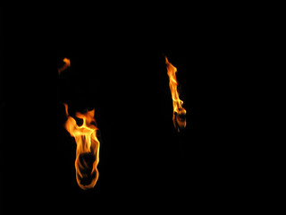 fire on black background