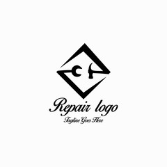 Repair logo design template. Vector illustration