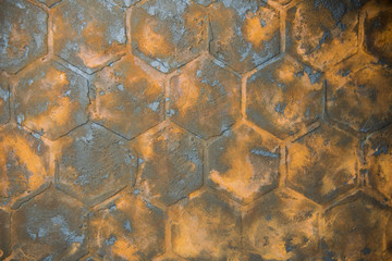 rustic stylish grunge cement textured background with metallic patterns over surface