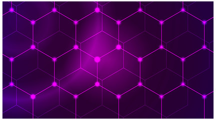 Abstract from the hexagon of technological innovation. futuristic - flyers, banners, backgrounds, web. headline