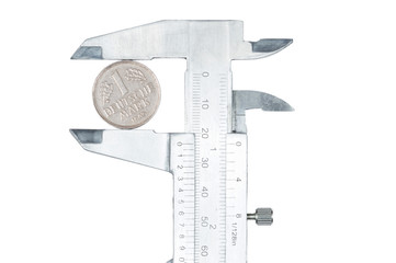 1 mark is pressed in the caliper
