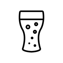 fizzy drink icon vector. Thin line sign. Isolated contour symbol illustration