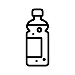 fizzy drink icon vector. Thin line sign. Isolated contour symbol illustration