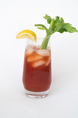 Delicious morning after bloody mary mix with vodka lettuce tomato juice lettuce for a refreshing drink