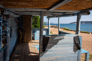 A view of a beach bar
