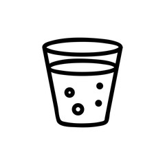 soda icon vector. Thin line sign. Isolated contour symbol illustration