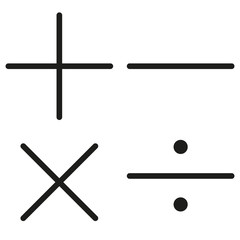 Math function icon. Vector illustration isolated on a white background