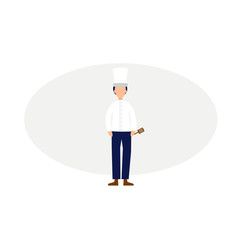 chef character illustration. flat icon design element